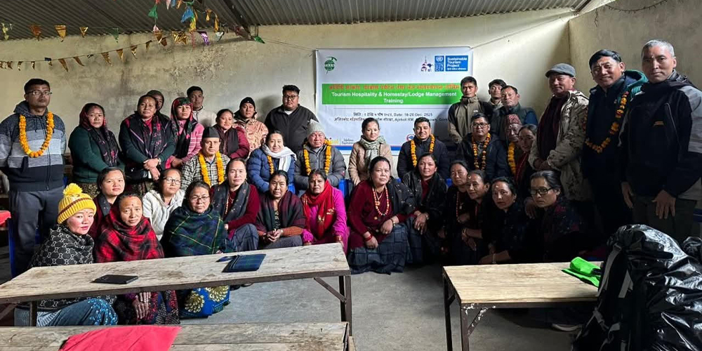 अजिरकोट गाउँपालिकामा घरबास पर्यटन तथा लज व्यवस्थापन तालिम