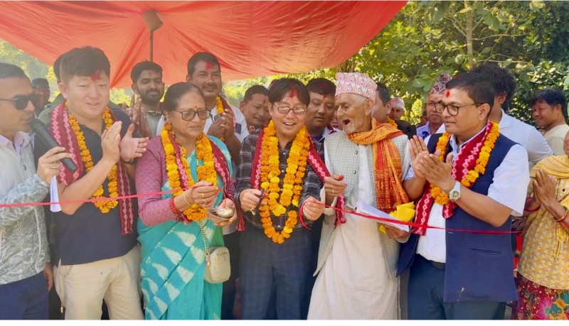 हल्दीबारी गाउँपालिकाले भुसुडी खोलामा पक्की पुल उद्घाटन गर्‍यो