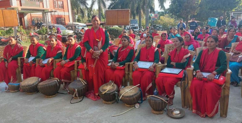 तुलसीपुर उपमहानगरपालिकामा महिला नौमती बाजा समूह सक्रिय